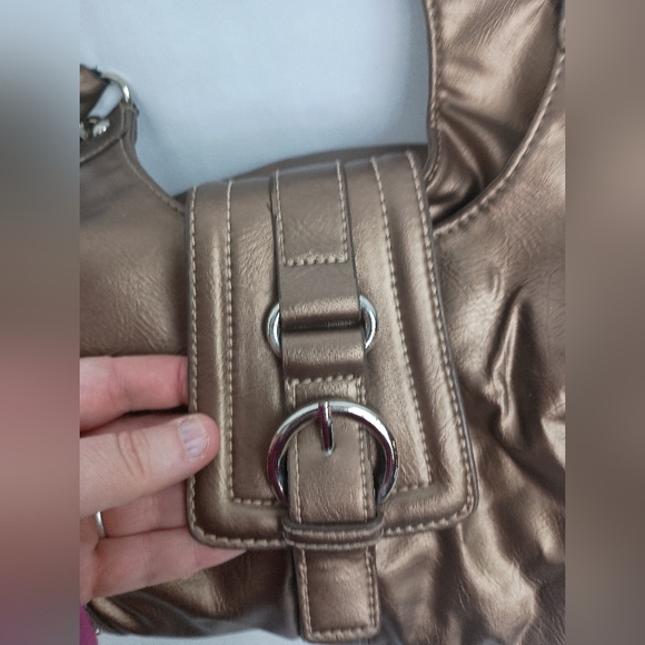ST JOHNS BAY Elegant Metallic Brown Women's Bag - Picture 3 of 7